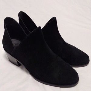 Cole Haan Grand OS Quinn Black Suede Heeled Ankle Boots Bootie Shoe size 8B